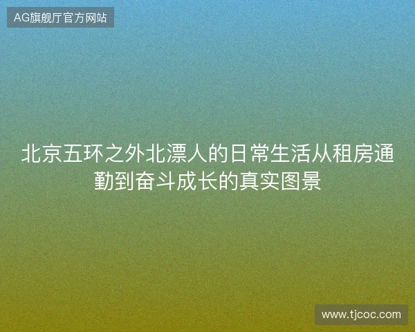 北京五环之外北漂人的日常生活从租房通勤到奋斗成长的真实图景